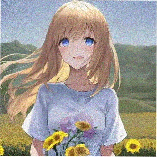读者小满的头像，戴围巾的侧影插画